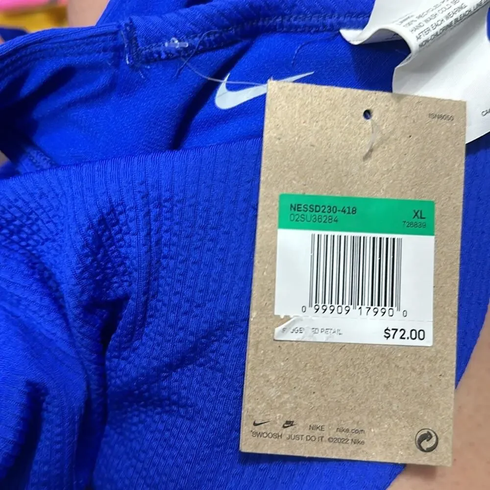 Nike Women's Cross-Back One-Piece Swimsuit Cobalt Size XL NESSD230-418 - Picture 4 of 4